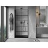 Mexen Mist-B porte de douche pivotante gauche 80 cm, grille noire, noir - 8A2-080-000-70-77-L