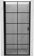 Mexen Mist-B porte de douche pivotante gauche 80 cm, grille noire, noir - 8A2-080-000-70-77-L