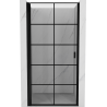 Mexen Mist-B porte de douche pivotante gauche 90 cm, grille noire, noir - 8A2-090-000-70-77-L