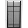 Mexen Mist-B porte de douche pivotante droite 80 cm, grille noire, noir - 8A2-080-000-70-77-P