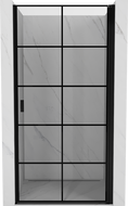 Mexen Mist-B porte de douche pivotante droite 80 cm, grille noire, noir - 8A2-080-000-70-77-P