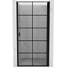 Mexen Mist-B porte de douche pivotante droite 90 cm, grille noire, noir - 8A2-090-000-70-77-P