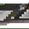 Mexen Pablo évier en granit à 1 cuve avec égouttoir 752 x 436 mm, Blanc, siphon Or - 6510751010-20-G
