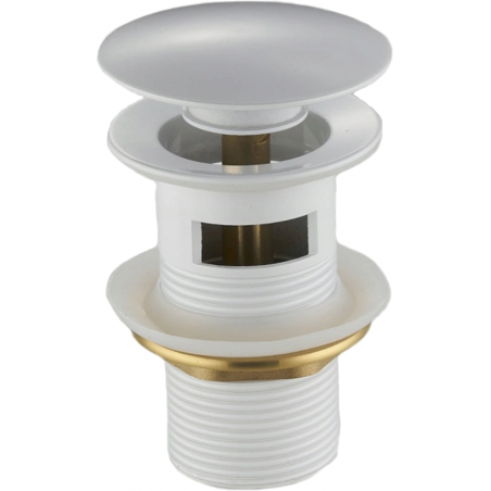 Mexen bouchon rond clic-clack avec trop-plein, Blanc - 79920-20