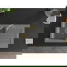 Mexen Pablo évier en granit à 1 cuve avec égouttoir 752 x 436 mm, Gris, siphon Or - 6510751010-71-G