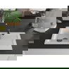 Mexen Pablo évier en granit à 1 cuve avec égouttoir 752 x 436 mm, Blanc, siphon Noir - 6510751010-20-B