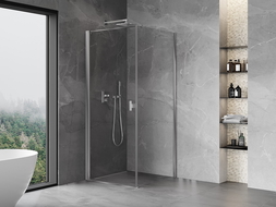 Mexen Mist-B cabine de douche pivotante 80 x 80 cm, transparent, chrome - 8A2T-080-080-01-00