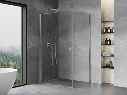 Mexen Mist-B cabine de douche pivotante 90 x 100 cm, transparent, chrome - 8A2T-090-100-01-00