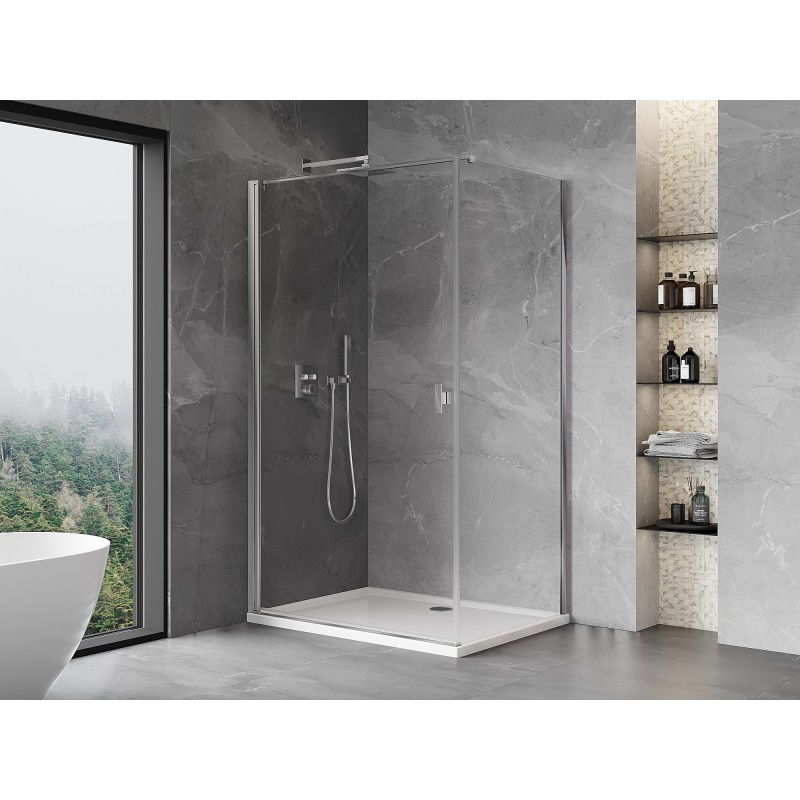 Mexen Mist-B cabine de douche pivotante 85 x 110 cm, transparent, chrome - 8A2T-085-110-01-00