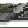 Mexen Pablo évier en granit à 1 cuve avec égouttoir 752 x 436 mm, Gris, siphon Noir - 6510751010-71-B