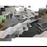 Mexen Pablo évier en granit à 1 cuve avec égouttoir 752 x 436 mm, Gris, siphon Noir - 6510751010-71-B