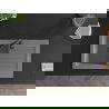 Mexen Pablo évier en granit à 1 cuve avec égouttoir 752 x 436 mm, Gris, siphon Noir - 6510751010-71-B