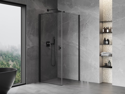 Mexen Mist-B cabine de douche pivotante 70 x 70 cm, transparent, noir - 8A2T-070-070-70-00