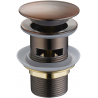 Mexen bouchon rond clic-clack avec trop-plein, Cuivre antique - 79920-45
