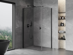 Mexen Mist-B cabine de douche pivotante 70 x 90 cm, transparent, noir - 8A2T-070-090-70-00