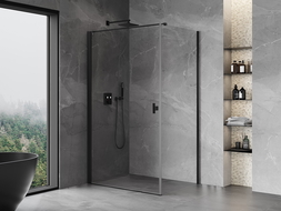 Mexen Mist-B cabine de douche pivotante 100 x 90 cm, transparent, noir - 8A2T-100-090-70-00