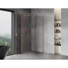 Mexen Mist-B cabine de douche pivotante 95 x 95 cm, transparent, cuivre brossé - 8A2T-095-095-65-00