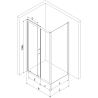 Mexen Apia cabine de douche coulissante 100 x 80 cm, transparent, chrome + receveur Rio - 840-100-080-01-00-4510