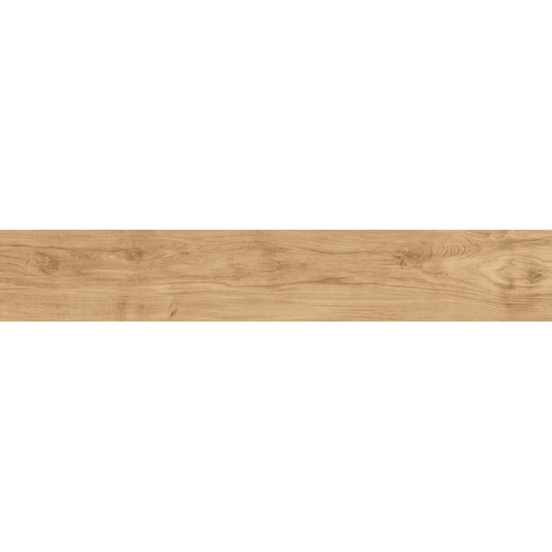 Mexen Meranti Carreau émaillé rectifié Miele G1, carreau de sol et mural aspect bois 120 x 20 cm, mat - TL609-120-020-05