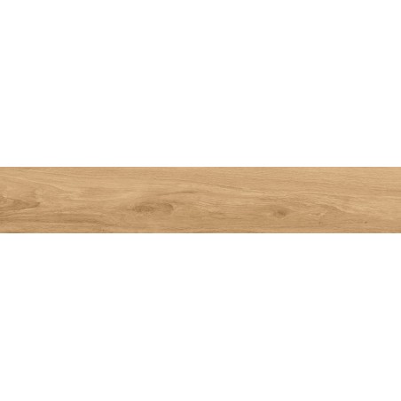 Mexen Meranti Carreau émaillé rectifié Miele G1, carreau de sol et mural aspect bois 120 x 20 cm, mat - TL609-120-020-05