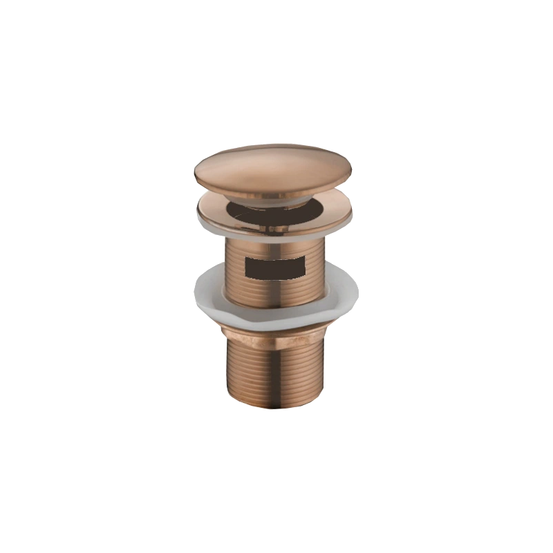 Mexen bouchon rond clic-clack avec trop-plein, Or rose - 79920-60