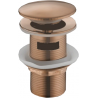 Mexen bouchon clic-clac rond avec trop-plein, or rose - 79920-60