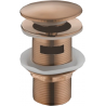 Mexen bouchon rond clic-clack avec trop-plein, Or rose - 79920-60