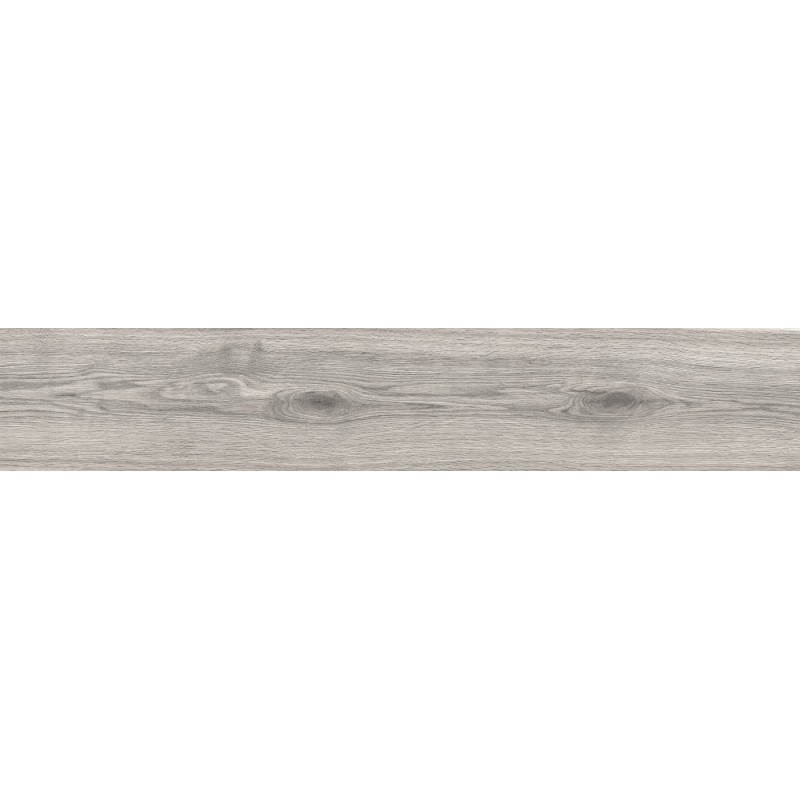 Mexen Hirera Grès gris émaillé rectifié G1, carreau effet bois pour sol et mur 120 x 20 cm, mat - TL611-120-020-03