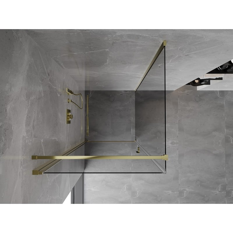 Mexen Mist-B cabine de douche pivotante 90 x 90 cm, transparent, or - 8A2T-090-090-50-00