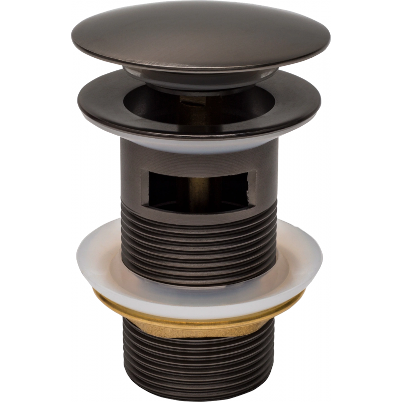 Mexen bouchon rond clic-clack avec trop-plein, Graphite - 79920-66