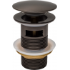 Mexen bouchon clic-clac rond avec trop-plein, gun gray brossé - 79920-66