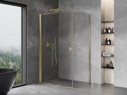 Mexen Mist-B cabine de douche pivotante 70 x 90 cm, transparent, or - 8A2T-070-090-50-00