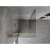 Mexen Mist-B cabine de douche pivotante 75 x 75 cm, transparent, or brossé - 8A2T-075-075-55-00