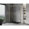Mexen Mist-B cabine de douche pivotante 100 x 90 cm, transparente, or brossé - 8A2T-100-090-55-00