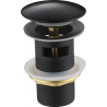 Mexen bouchon rond clic-clack avec trop-plein, Noir - 79920-70
