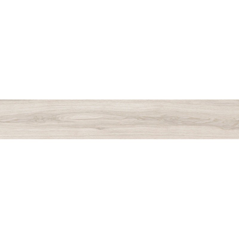 Mexen Hirera Gres blanc émaillé rectifié G1, carreau aspect bois pour sol et mur 120 x 20 cm, mat - TL611-120-020-09