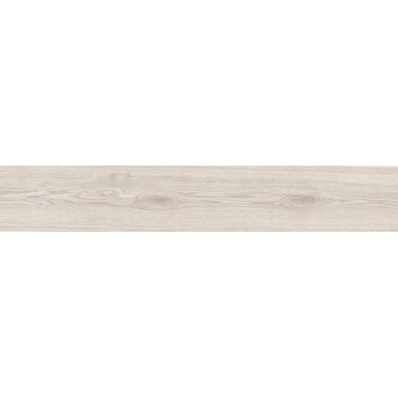 Mexen Hirera Gres blanc émaillé rectifié G1, carreau aspect bois pour sol et mur 120 x 20 cm, mat - TL611-120-020-09