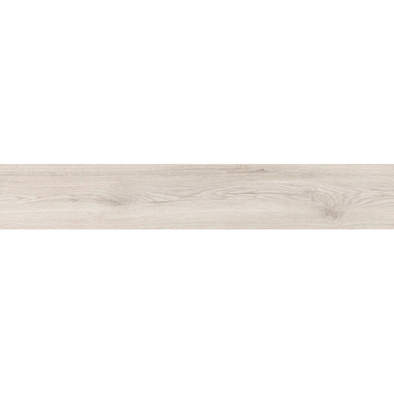 Mexen Hirera Gres blanc émaillé rectifié G1, carreau aspect bois pour sol et mur 120 x 20 cm, mat - TL611-120-020-09