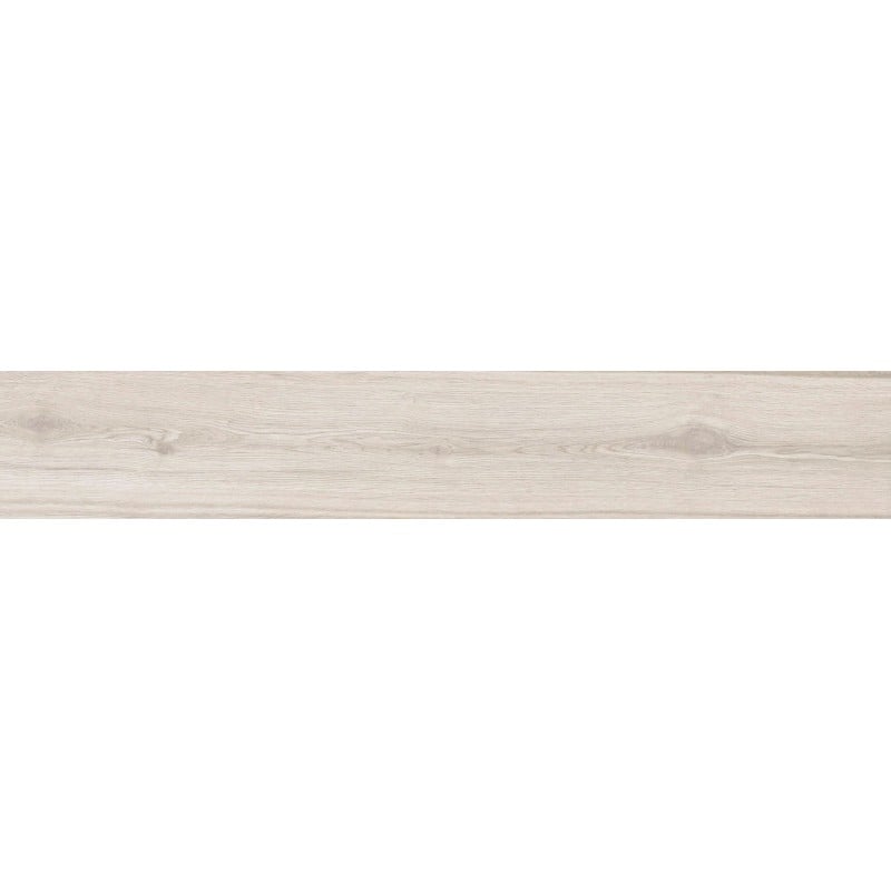 Mexen Hirera Gres blanc émaillé rectifié G1, carreau aspect bois pour sol et mur 120 x 20 cm, mat - TL611-120-020-09