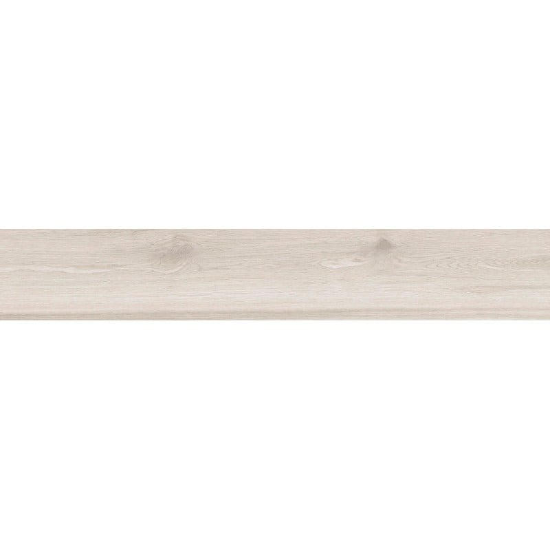 Mexen Hirera Gres blanc émaillé rectifié G1, carreau aspect bois pour sol et mur 120 x 20 cm, mat - TL611-120-020-09