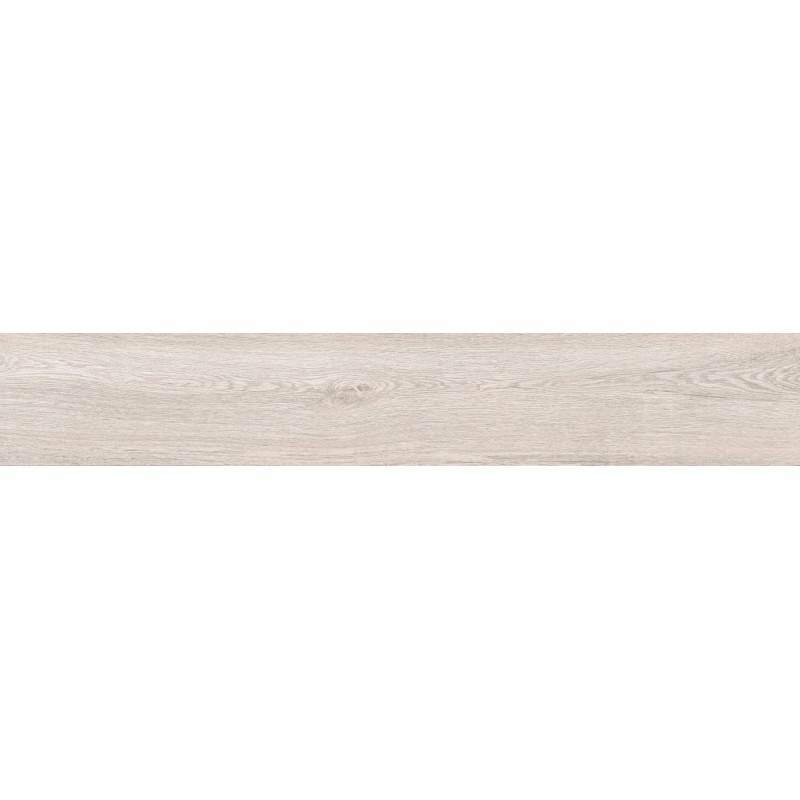 Mexen Hirera Gres blanc émaillé rectifié G1, carreau aspect bois pour sol et mur 120 x 20 cm, mat - TL611-120-020-09