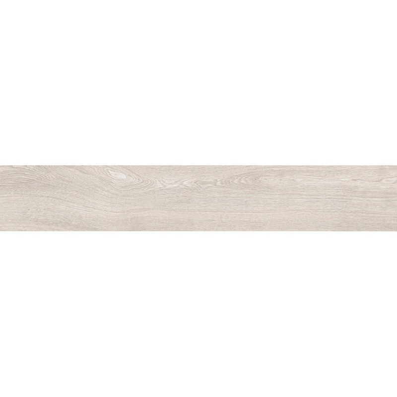 Mexen Hirera Gres blanc émaillé rectifié G1, carreau aspect bois pour sol et mur 120 x 20 cm, mat - TL611-120-020-09