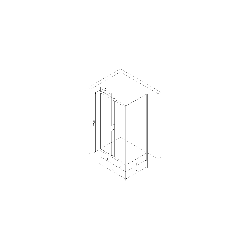 Mexen Apia cabine de douche coulissante 90 x 80 cm, transparent, chrome + receveur Flat, noir - 840-090-080-01-00-4070