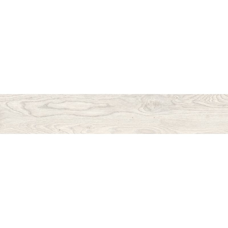 Mexen Wood Ville Grès cérame émaillé Bianco, rectifié G1, carrelage effet bois sol-mur 120 x 20 cm, carving