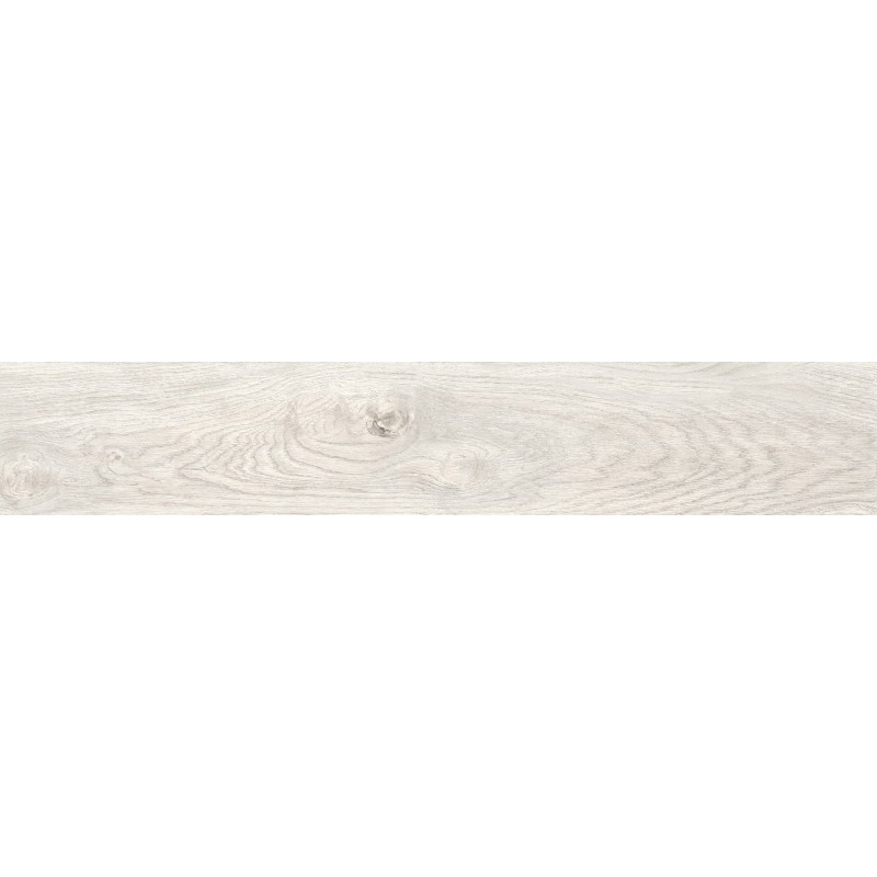 Mexen Wood Ville Grès cérame émaillé Bianco, rectifié G1, carrelage effet bois sol-mur 120 x 20 cm, carving