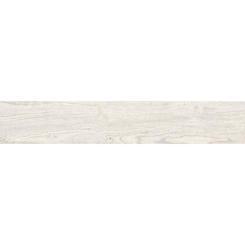 Mexen Wood Ville Grès cérame émaillé Bianco, rectifié G1, carrelage effet bois sol-mur 120 x 20 cm, carving