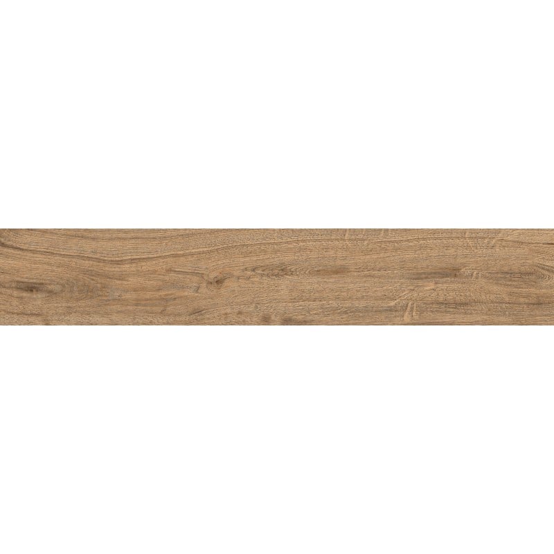 Mexen Wood Ville Grès marron émaillé rectifié G1, carreau de sol et mural aspect bois 120 x 20 cm, carving