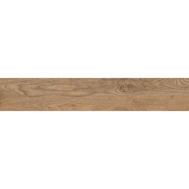 Mexen Wood Ville Grès marron émaillé rectifié G1, carreau de sol et mural aspect bois 120 x 20 cm, carving