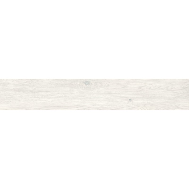 Mexen Savana Carrelage émaillé Bianco rectifié G1, carreau effet bois pour sol et mur 120 x 20 cm, carving - TL614-120-020-00