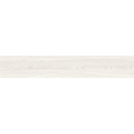 Mexen Savana Carrelage émaillé Bianco rectifié G1, carreau effet bois pour sol et mur 120 x 20 cm, carving - TL614-120-020-00